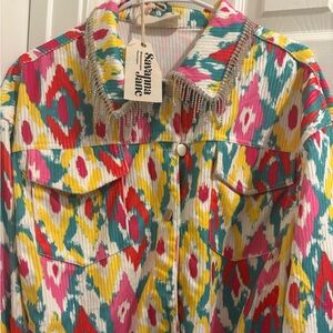 Savanna Jane Multicolor Women's Jacket pretty in person waist length jacket